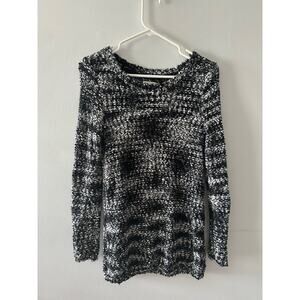 Charming Charlie Sweater Women's Small Gray Chunky Knit Winter Cozy Marled